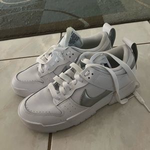 Nike dunk lows white and silver